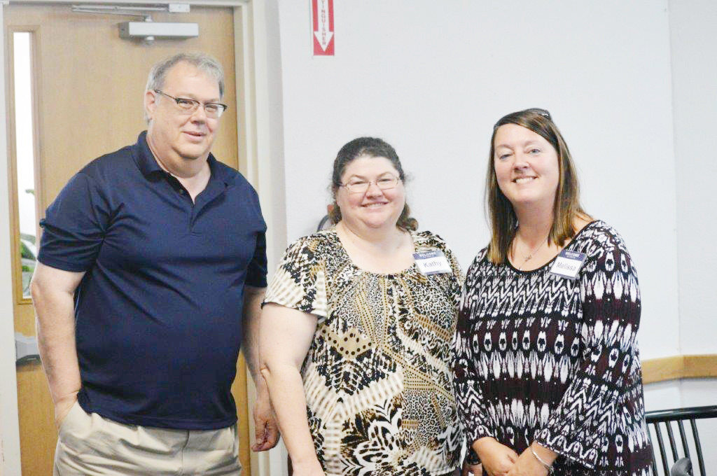 ETCOG representatives in Quitman for the forum were, from left, Jim Moore, Kathy Chambers, and Melissa Cure. (Photo by Larry Tucker)