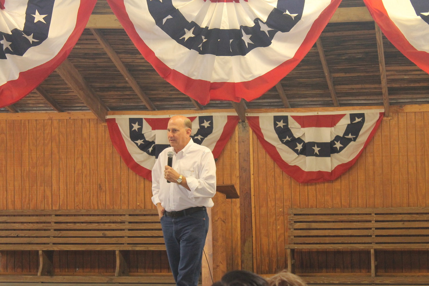 U.S. Congressman Louie Gohmert stressed the importance of voting and getting others to vote Republican during Sunday’s Get out the Vote rally in Quitman. (Monitor photo by Micah Brooks)