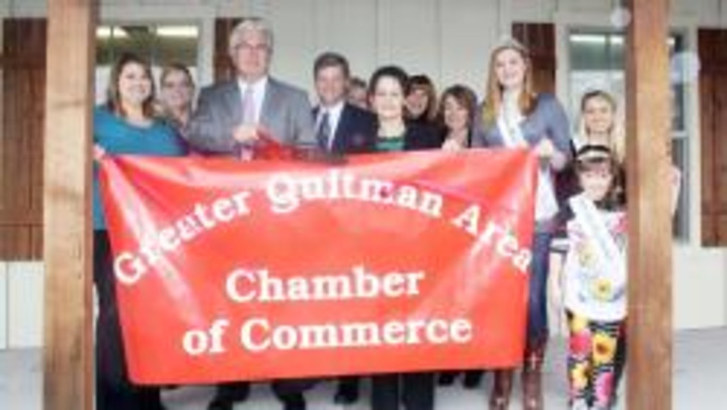 Texas Farm Bureau had a ribbon-cutting celebrating their membership in Greater Quitman Area Chamber of Commerce. At the ribbon-cutting were (left to right) Kylie O'Neal, Lesley Surratt, Tim Yeager, David Dobbs, Denea Hudman, Debbie Skinner, Linda Scarbo, Karen Hunter, Haven Hardy, Bethany Webber with Gabby Chaney in front.