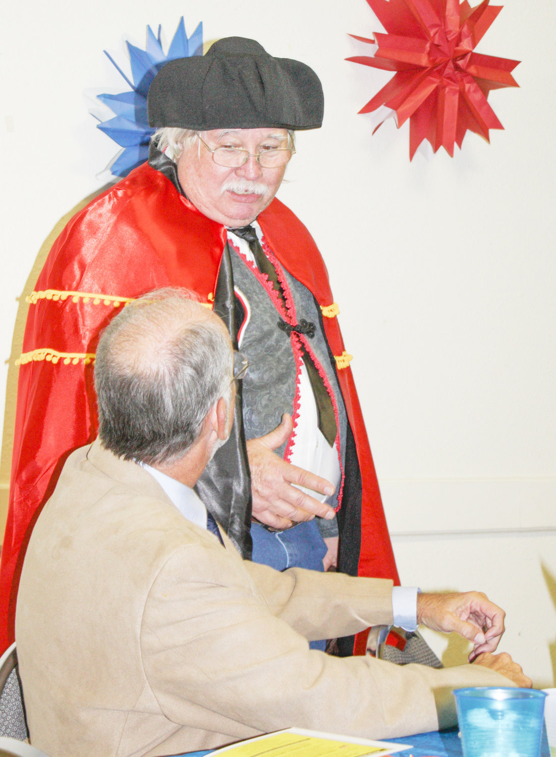 Master of ceremonies Sam Scroggins was on the prowl between stints on the microphone as he donned a matador’s jacket, cape and hat to set the mood for the Quitman Pilot Club’s Fiesta Extravaganza Feliz Navidad Nov. 12 at the Carroll Green Civic Center.