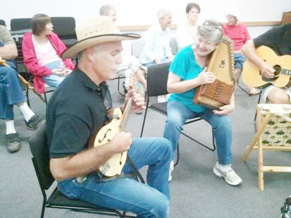 The instruments played in the bluegrass sessions include ukuleles, dulcimers, fiddles, acoustic guitars, mandolins, banjos and much more.