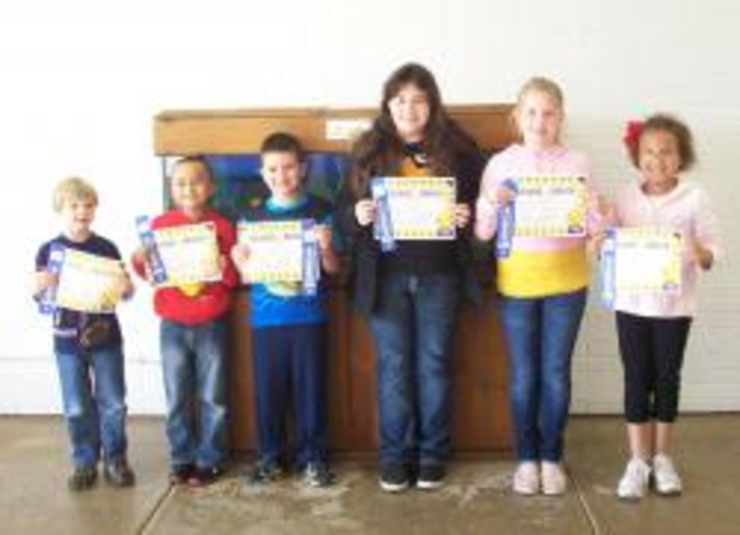 April students of the month are: William Wright (Pre-K); Alex Vasquez (Kindergarten); Clifton Gamblin (1st grade); Hailey Bissell (4th grade); Avery Humphrey (5th grade) and Cheyanne George (2nd grade).