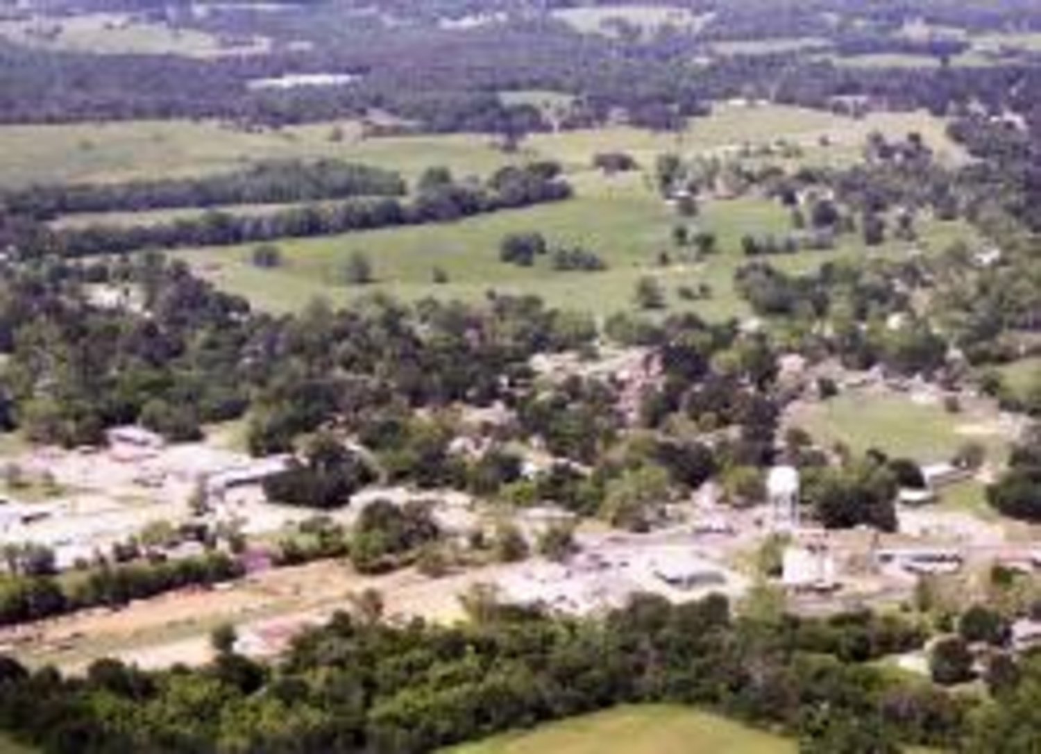 A view of Winnsboro from the Flight for Life helicopter.