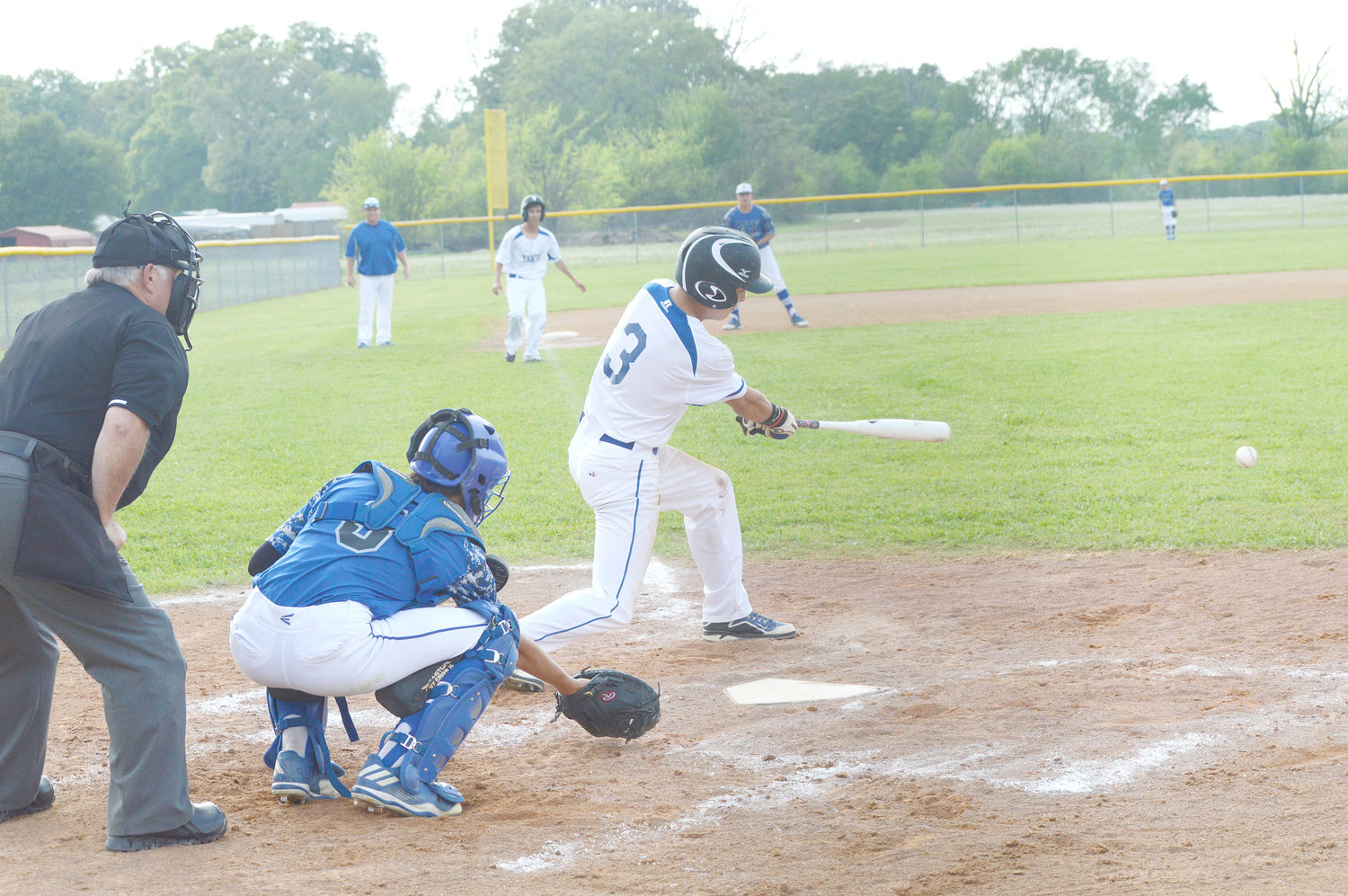 J.C. Nolan gets a hit in the Yantis Owls’ win over Fruitvale.