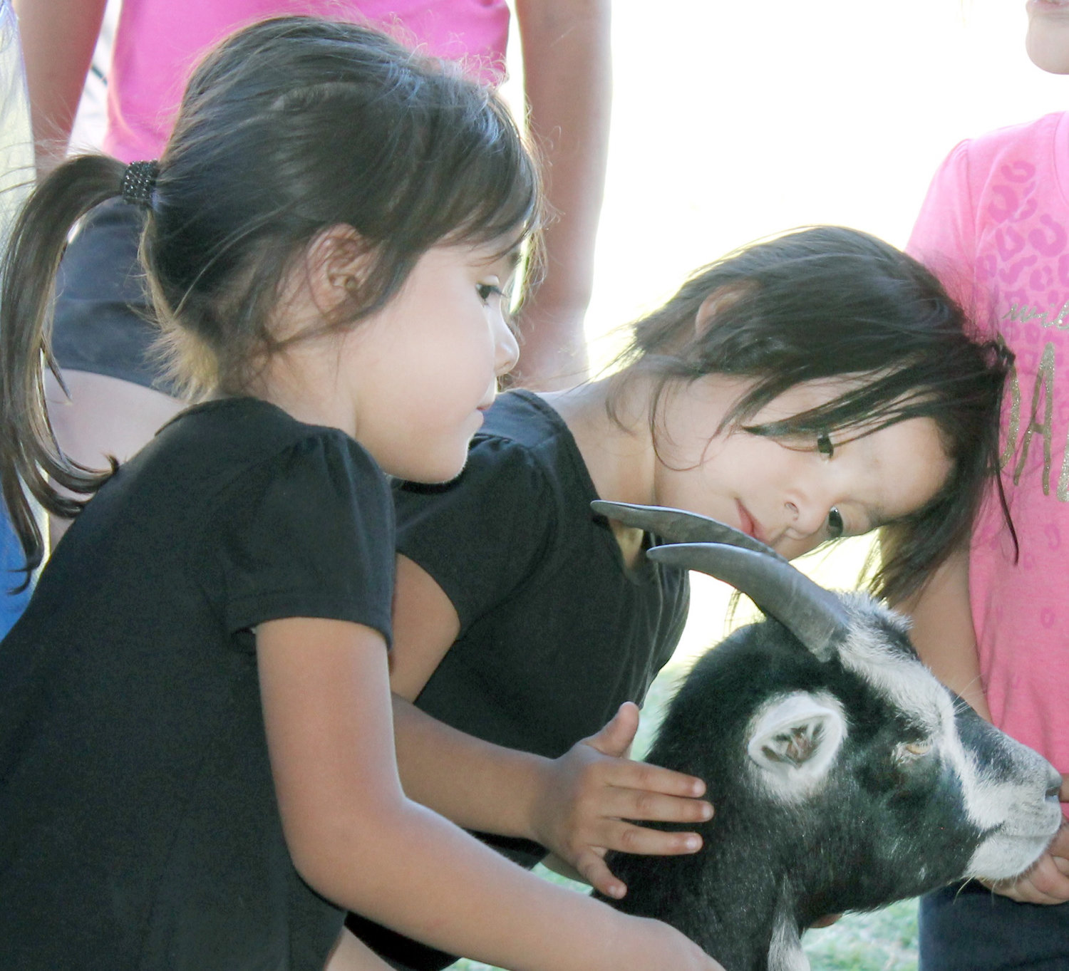 The Carson & Barnes Circus brought a petting zoo that attracted folks to pet the animals. This extremely friendly little goat was free to roam the grounds and was the center of attention of some little girls. (Monitor photos by Doris Newman)