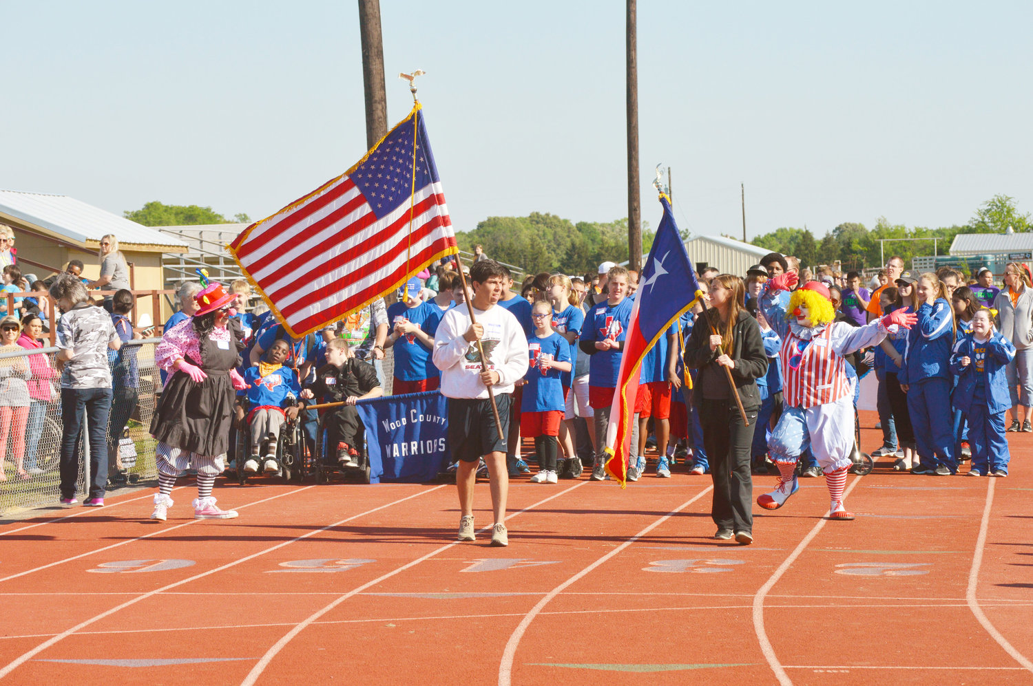 The opening of the Pilot Club Special Olympics was a grand march of all the competitors in the event.
