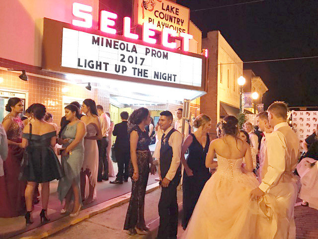 All elements of the Select Theater marquee were put in working order as it bears the theme of what the prom committee hoped to accomplish with this year’s event.