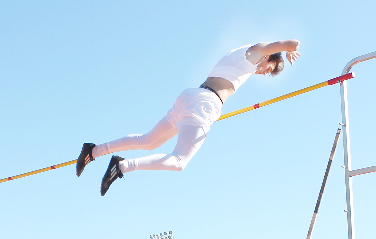 Mineola senior Cameron Hays took first place in the Pole Vault in the area track meet in Eustace and will head to Whitehouse for regional on Friday.