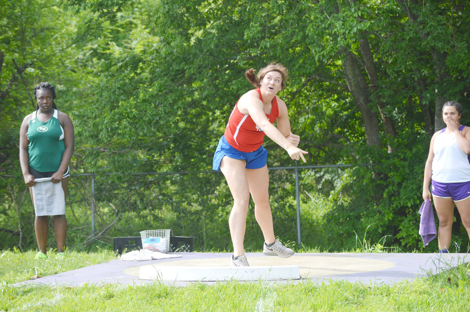 Alba-Golden’s Shelby Wright came in first place in shot-put competition at last week’s area track meet with a throw of 38-1. Wright will now advance to the region meet at Whitehouse this Friday and Saturday.