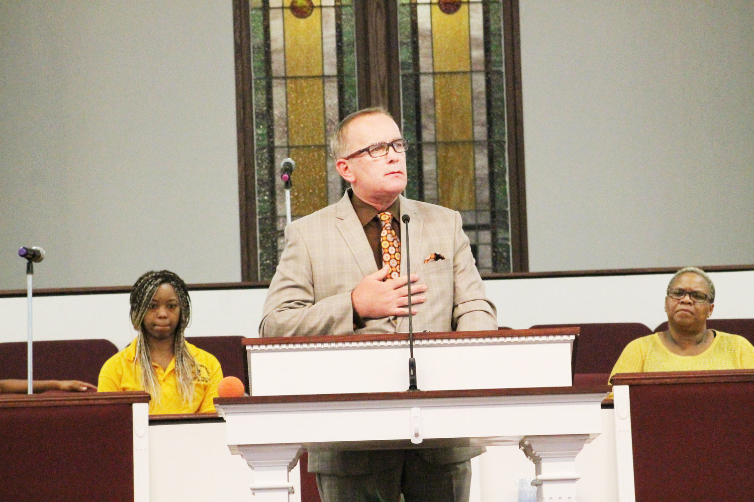 Mineola Ministerial Alliance President David Bethel gave a spiritual perspective on the answer to unrest in today’s world