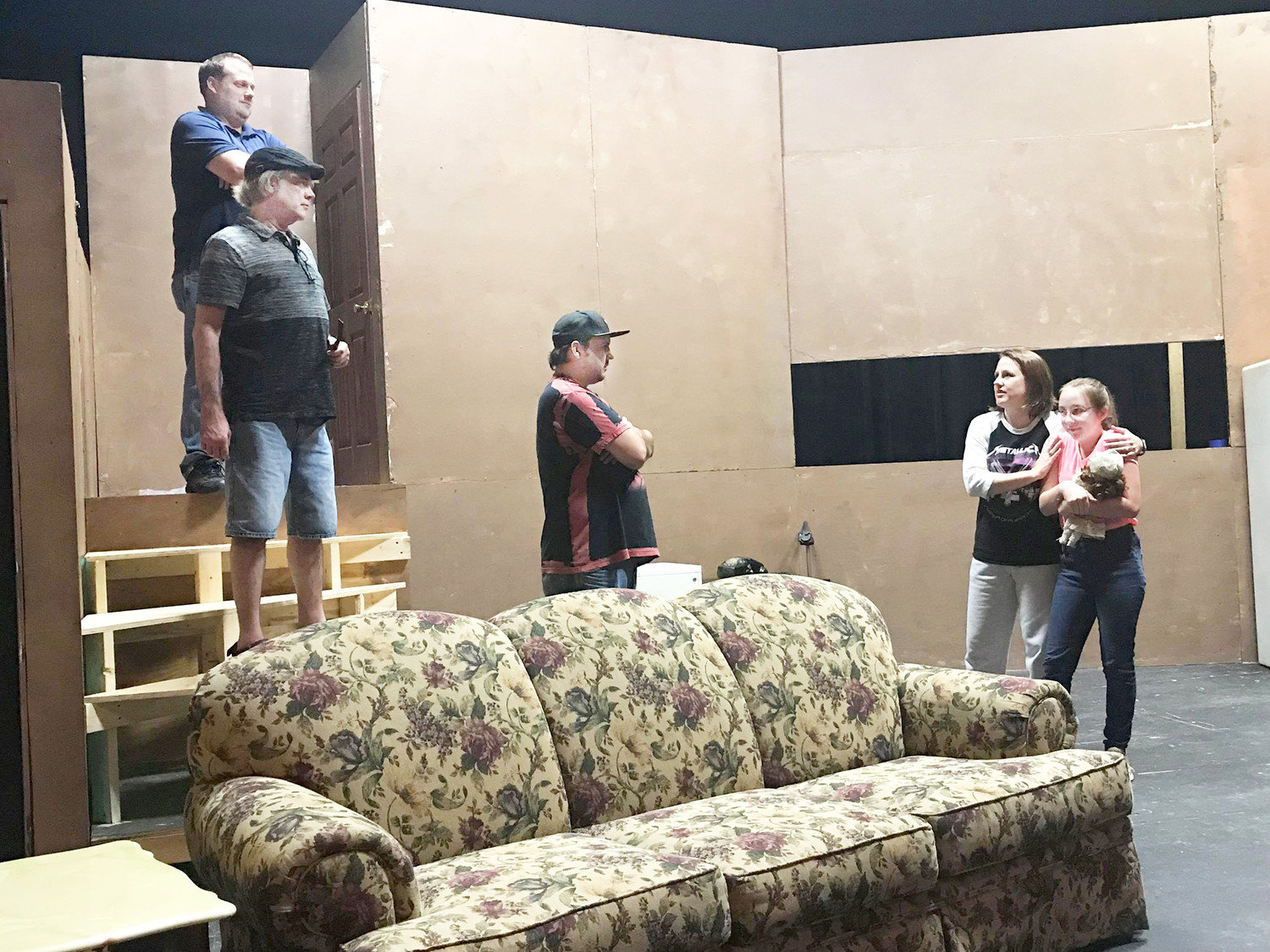 Members of the cast rehearse the thriller ‘Wait Until Dark,” the final production in the 2018 Lake Country Playhouse season.