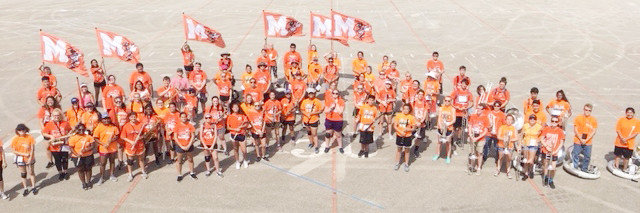 The 2018 Mineola High School Marching Band.