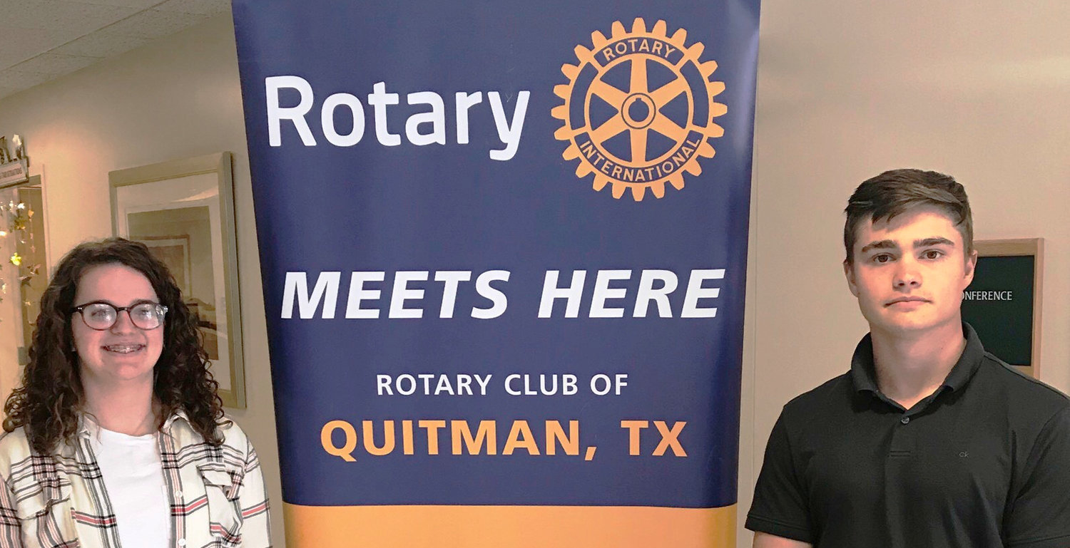 Allyson Corrior and Langdon Bautista were chosen as Quitman Rotary’s March Students of the Month.
