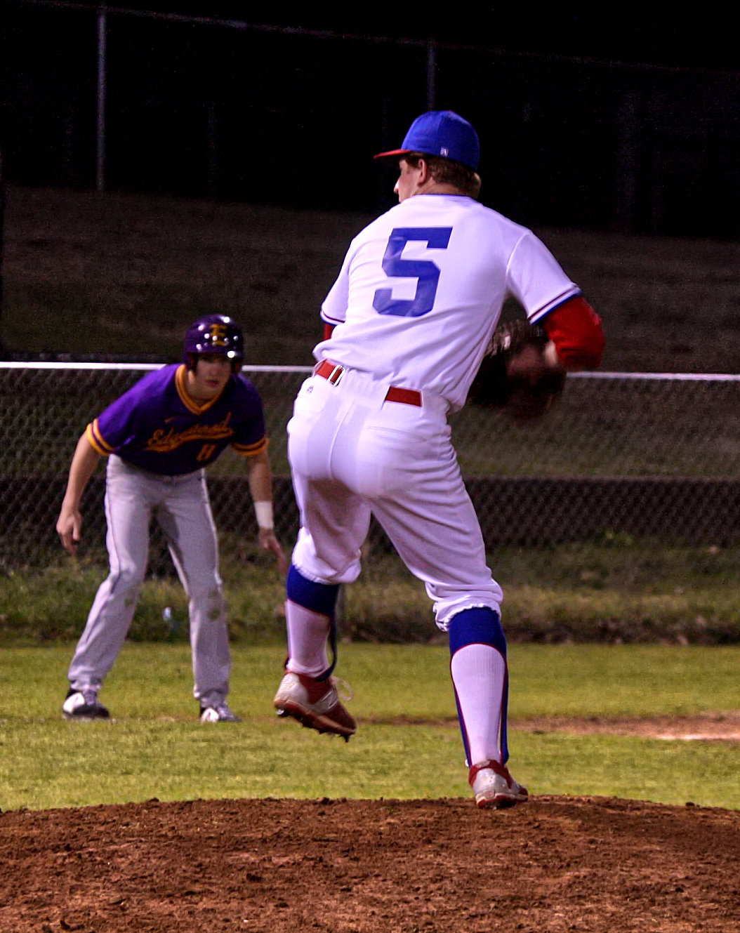 A too frequent sight last Friday night: The Panthers pitching from the stretch and an Edgewood runner on third base.