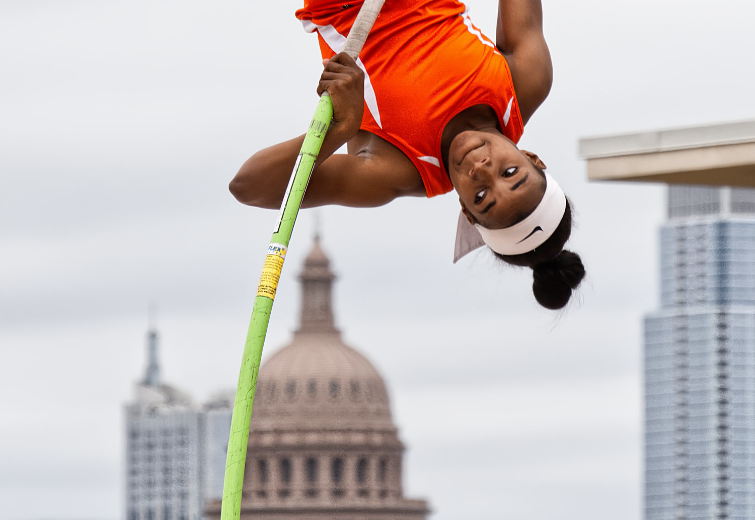Abby Kratzmeyer of Mineola flew to a state championship in the girls 3A pole vault at the UIL state track and field meet Friday in Austin.

After missing a couple early attempts, Kratzmeyer quickly eclipsed her competition.

“I was so excited to go for the record and I had some close attempts, but next year, I got it,” said the sophomore.
