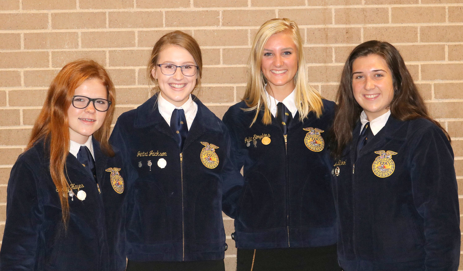 From left, Shelby Hayes, Jentri Jackson, Julia Simpkins, Jordyn Blalock and not pictured Aleigh Farnham earned the Texas FFA Lone Star degrees at the 91st Annual Texas FFA State Convention in Fort Worth from July 15 to 19. (Photo courtesy of Vanessa Simpkins)