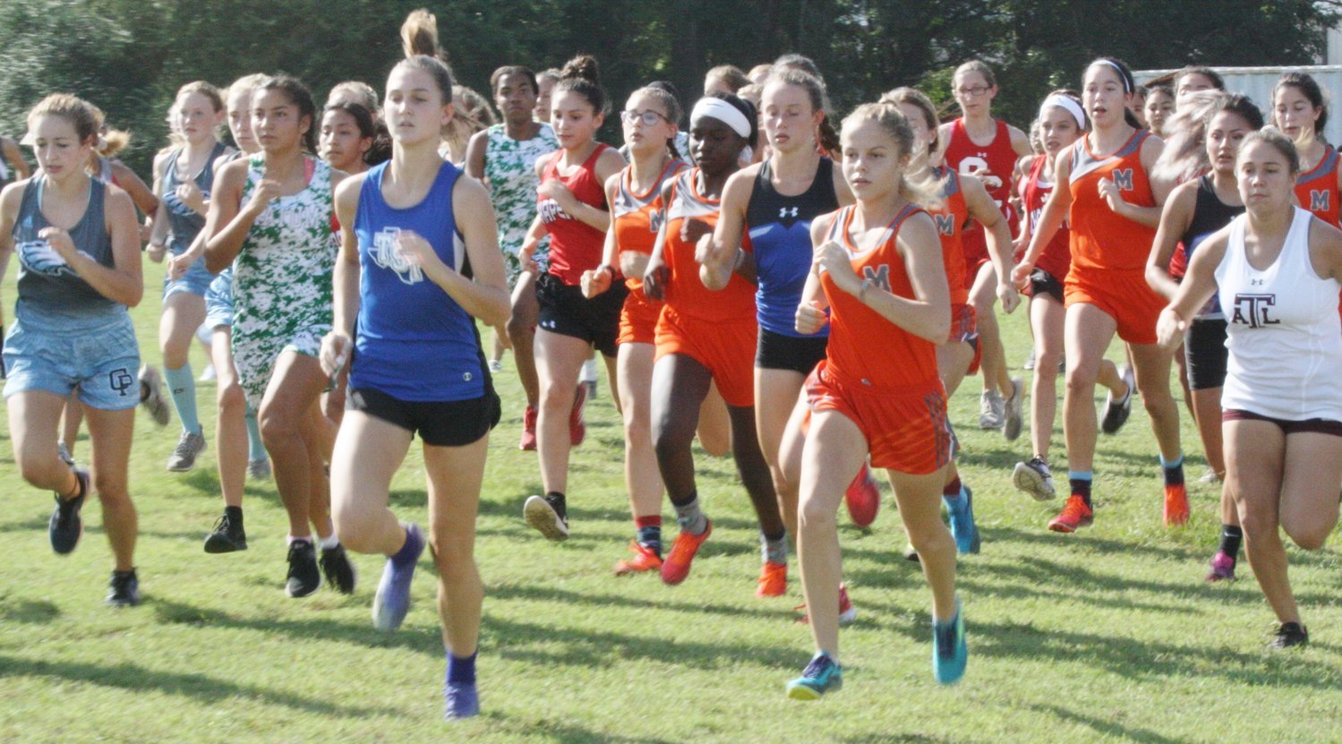 The start of the 1A-4A girls race captured determination and energy.