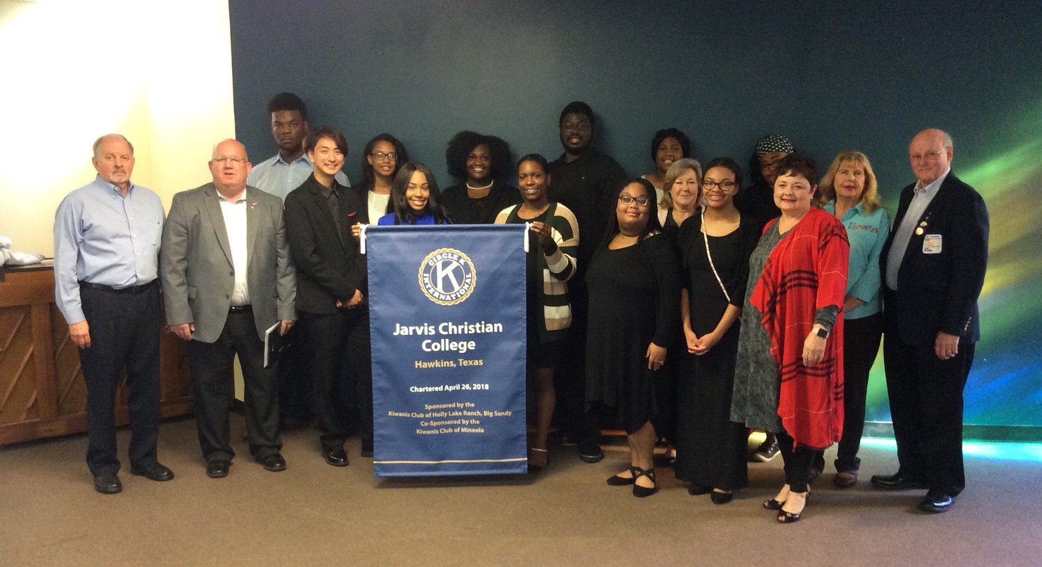 Mineola and Holly Lake Kiwanis Clubs were honored by Jarvis Christian College for their work supporting the Circle K International Club on the Jarvis campus.