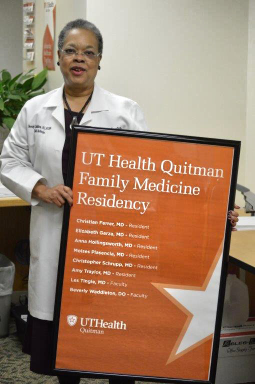 Dr. Beverly Waddleton is a faculty member for the UT Health Quitman residency program. (Monitor photo by Larry Tucker)