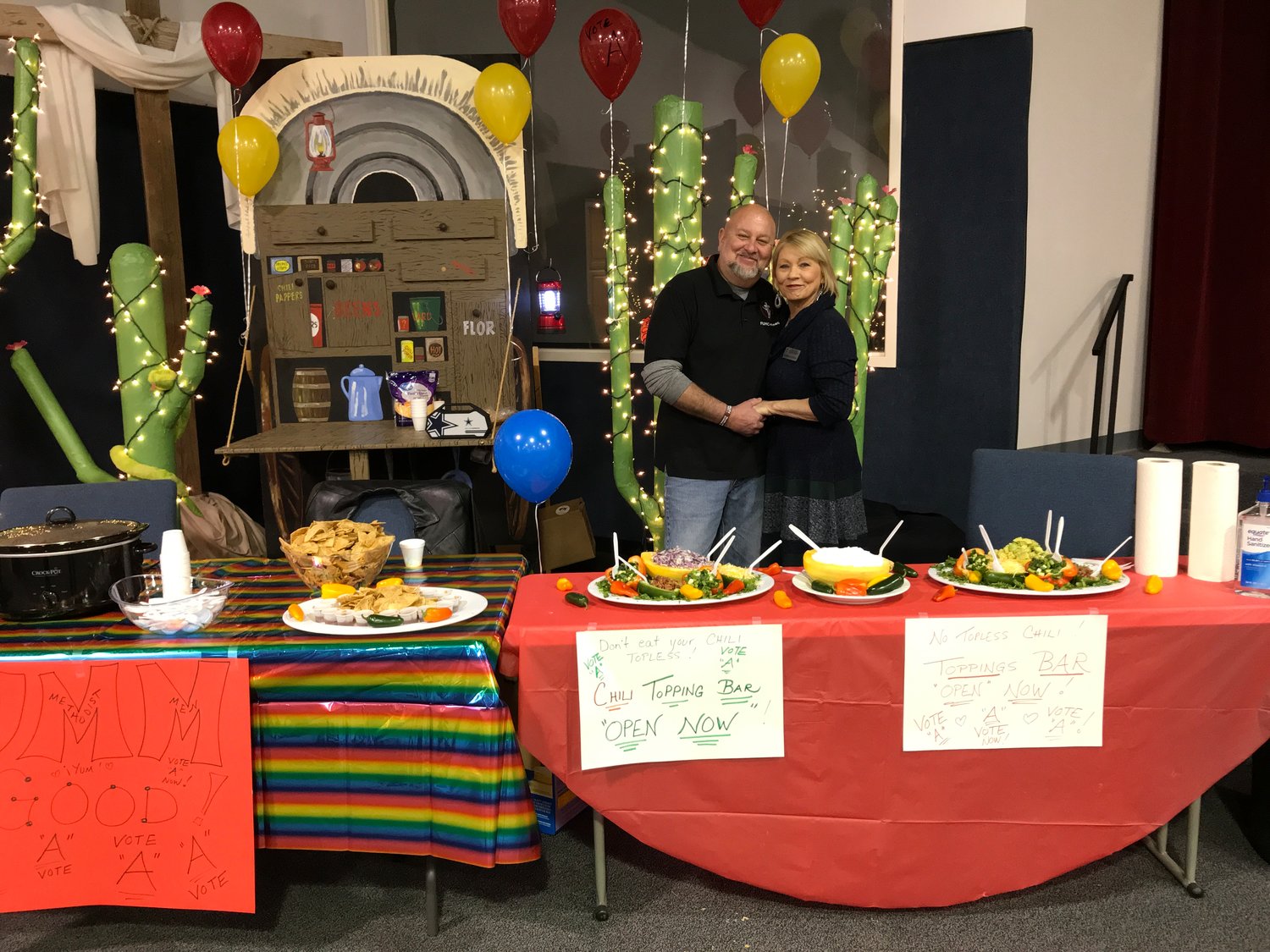 Methodist Men won Best Decorated Booth and Judges’ Choice for Best Chili. David and Karen Huston represented the group. (Courtesy photo)