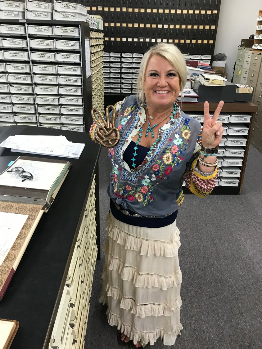 Wood County Clerk Kelley Price has her peace sign brand ready to register when the sign up period begins Aug. 31.