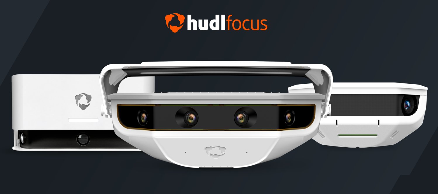The current family of AI-incorporated cameras which are used in different versions of the Hudl Focus system.