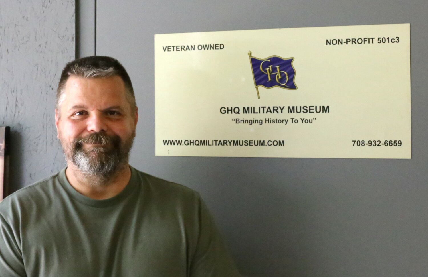 Robert Dymek, founder of the GHQ Mobile Military Museum.