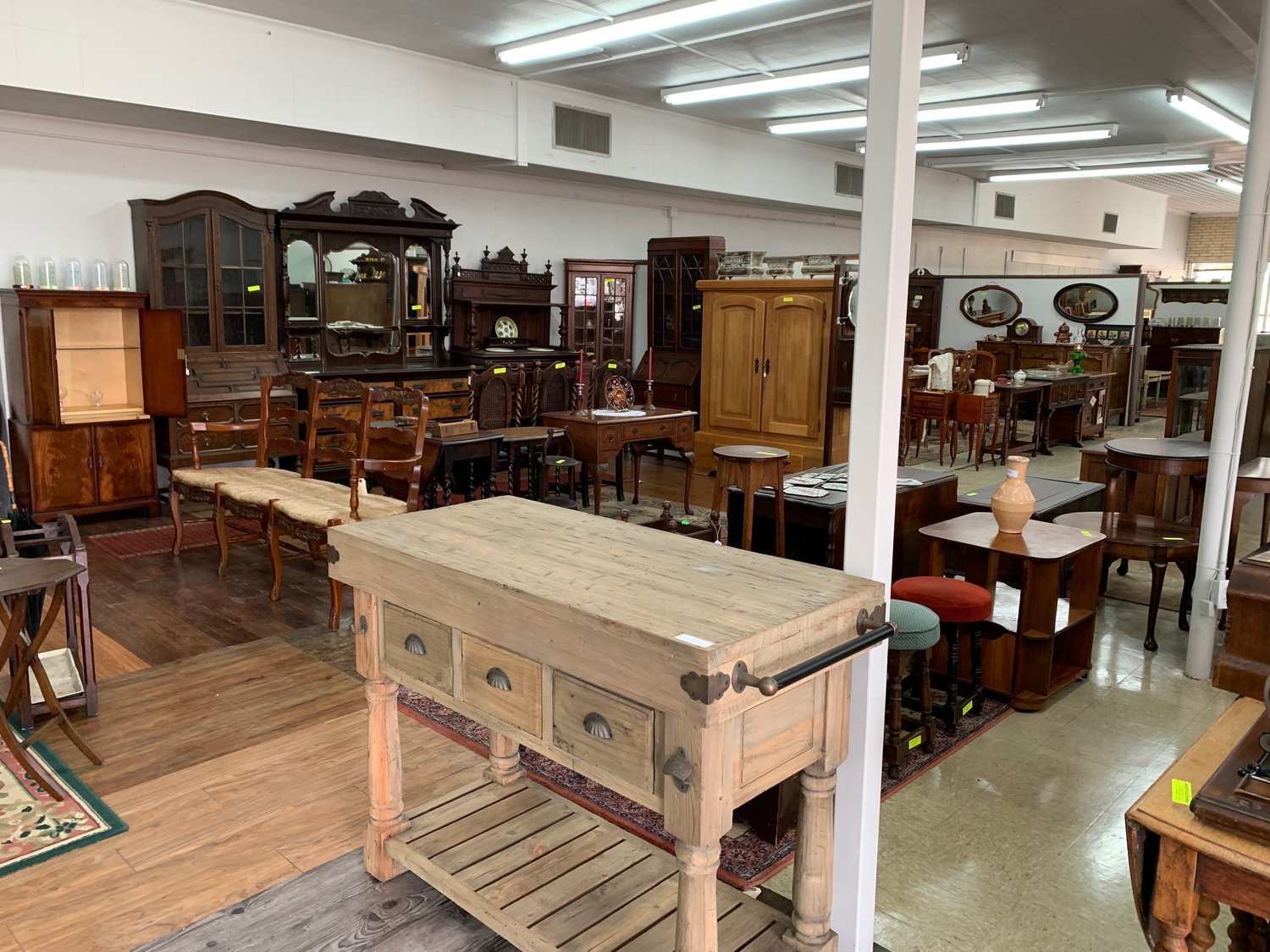 Marketplace on Main’s furniture is displayed throughout the building before opening day on July 5. The shop is located 105 S. Main St. in Quitman.