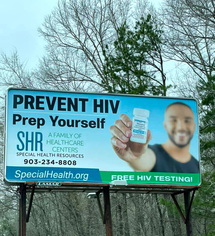 Kevin Davis, Mineola graduate, is featured in a new series of billboards around East Texas promoting HIV prevention.