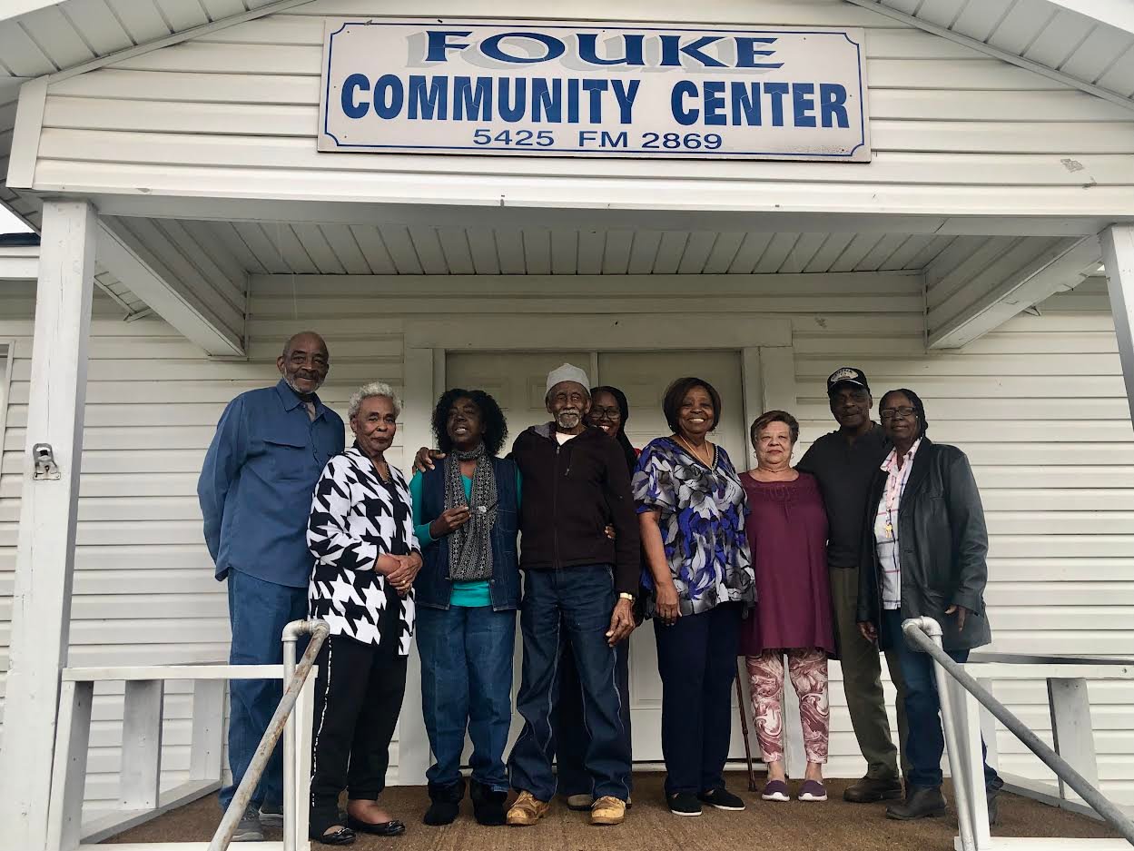 Former students and friends of the Fouke School met to share its history and memories. They are Mathew Greer, Cleottice Walton, Jessie Bell, Arthur Hawkins, Bessie Peeples, Ruby Sampson, Anita Miller, Johnny Miller and Rose Davis.