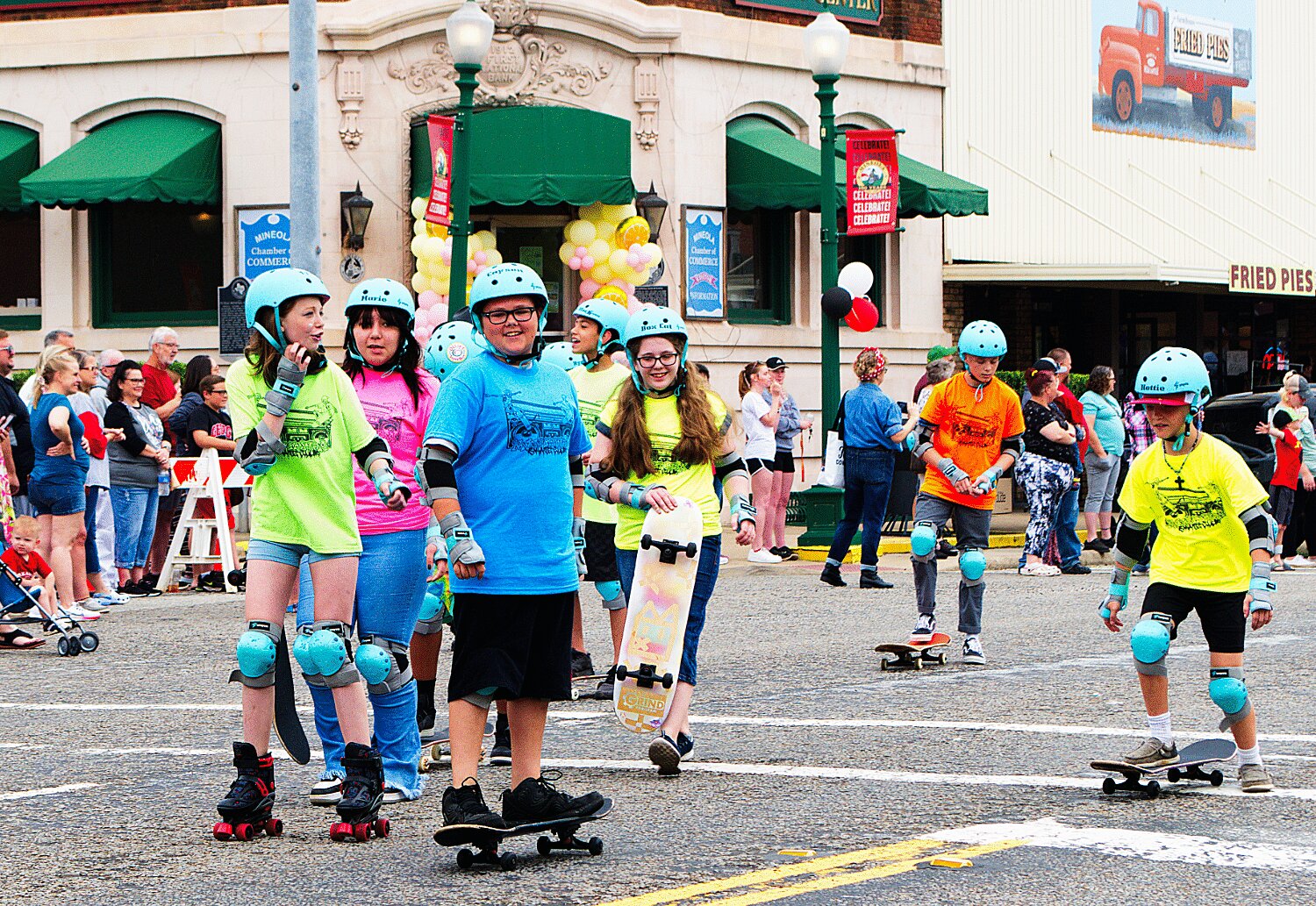Members of Mineola skate club The Grind show of their skills. [see so many more sesquicentennial spring fling photos]