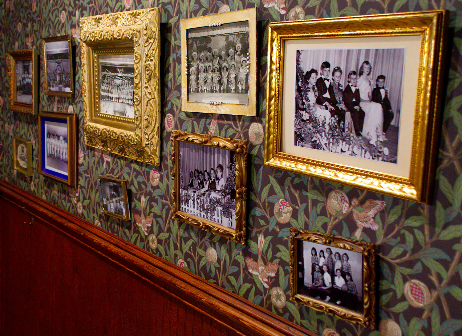 Historical photos from the old Coke (Lloyd) schoolhouse are on display in the refurbished school building.